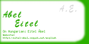 abel eitel business card